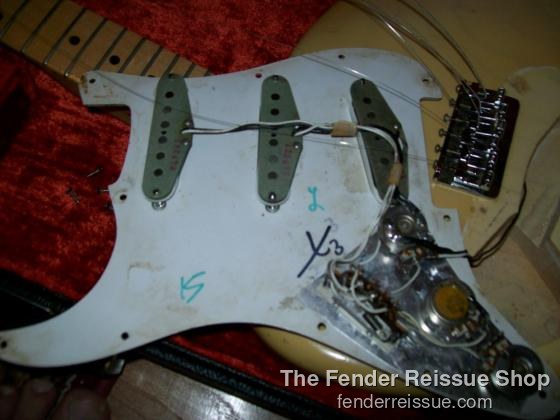1973 fender strat pickups and pickguard