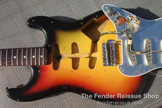 fender 1965 vintage guitar pickguard pickups