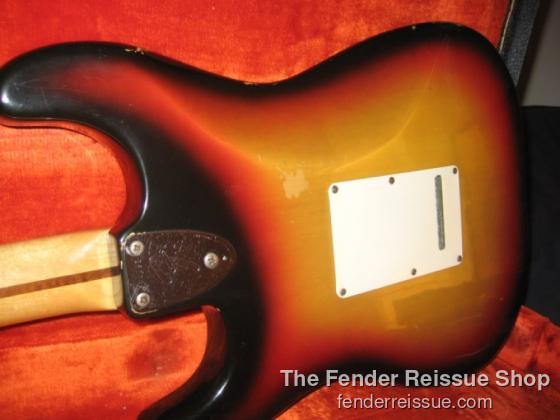 fender 1972 1973 stratocaster sunburst strat back