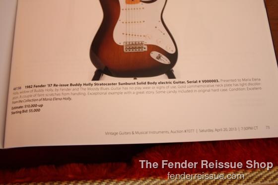 V000003 1982 '57 Reissue Stratocaster From Estate of Buddy Holly
