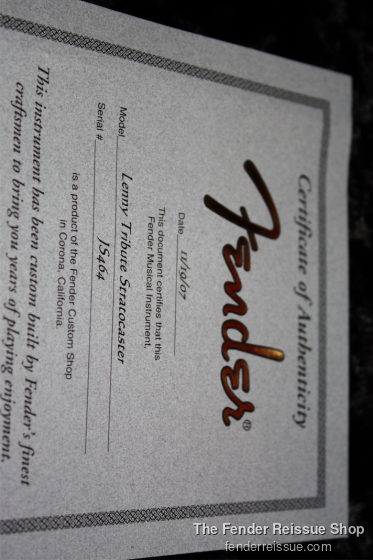 Fender Stevie Ray Vaughan Custom Shop Lenny Tribute Strat. SOLD.