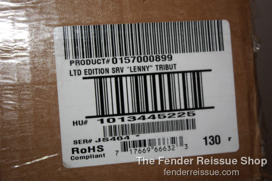 Fender Stevie Ray Vaughan Custom Shop Lenny Tribute Strat. SOLD.