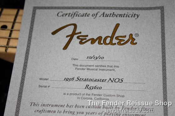 2010 Fender Custom Shop 56 NOS Stratocaster - SOLD