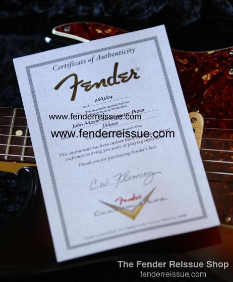 Fender Masterbuilt John Mayer Prototype Stratocaster Stage Played JM002 Proto — JM002 label2 0